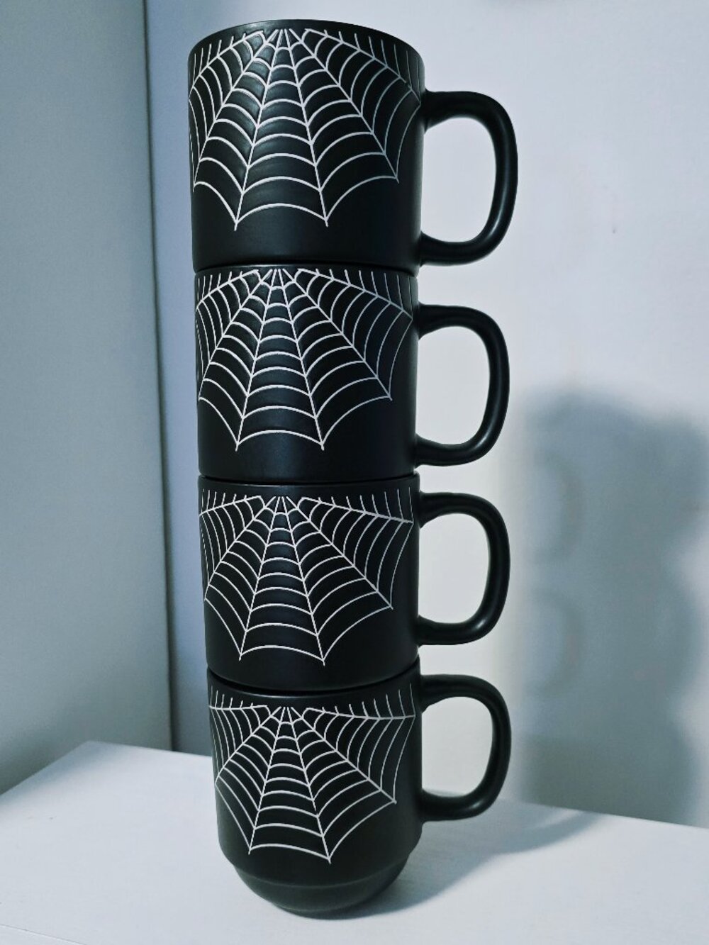 Cobwebs & Cauldrons Spiderweb stacked mugs - Picture 3 of 7